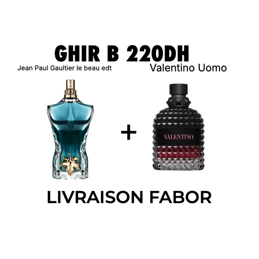 10 ml le beau edt + 10 ml valentino uomo