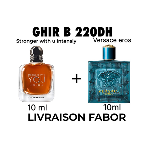 10 ml intensly + 10 ml versace eros